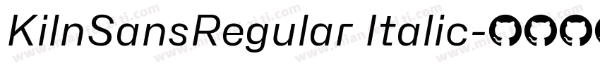 KilnSansRegular Italic字体转换